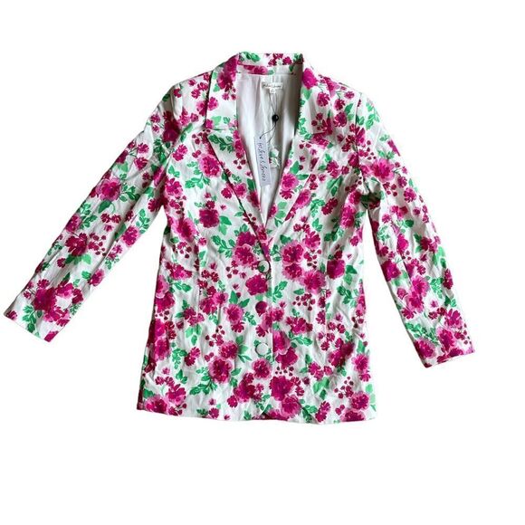 FOR LOVE AND LEMONS Floral pattern blazer jacket Size S - Picture 2 of 9